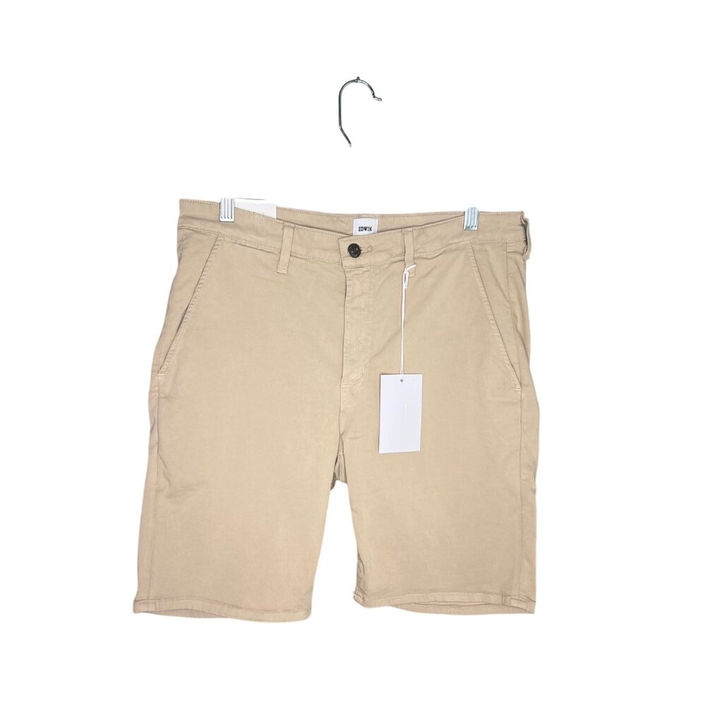 Edwin Mason Shorts Endurance Slim Chino Mens Size 31Oyster Tan Khaki‎ NWT